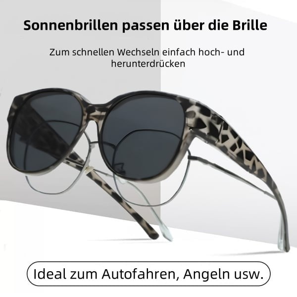 🔥Letzter Tag Verkauf 49% RABATT😎Sonnenbrille mit UV400-Schutz, passend für Überbrillen