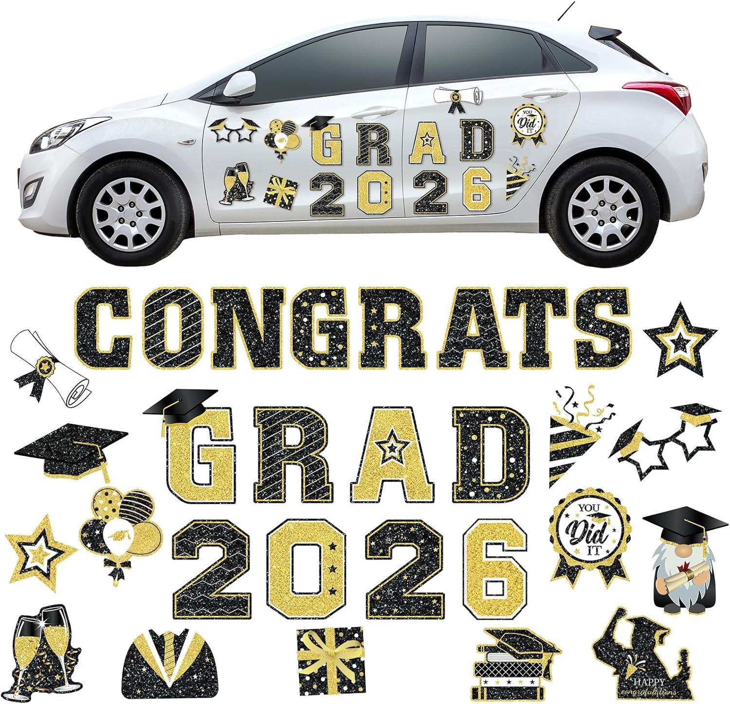 🎓2026 Grad Magnets – 30Pcs Set for Celebration Decor🧲(Cars, Fridges & More)🎁Buy 2 Free Shipping