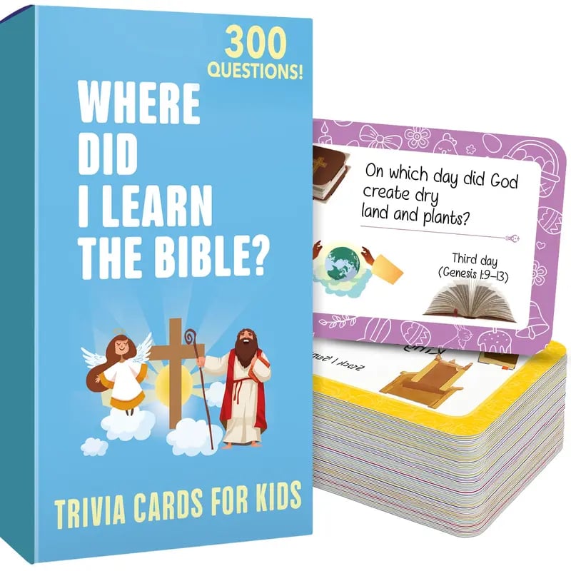 Bible Trivia Card Game with 300 question and answer cards