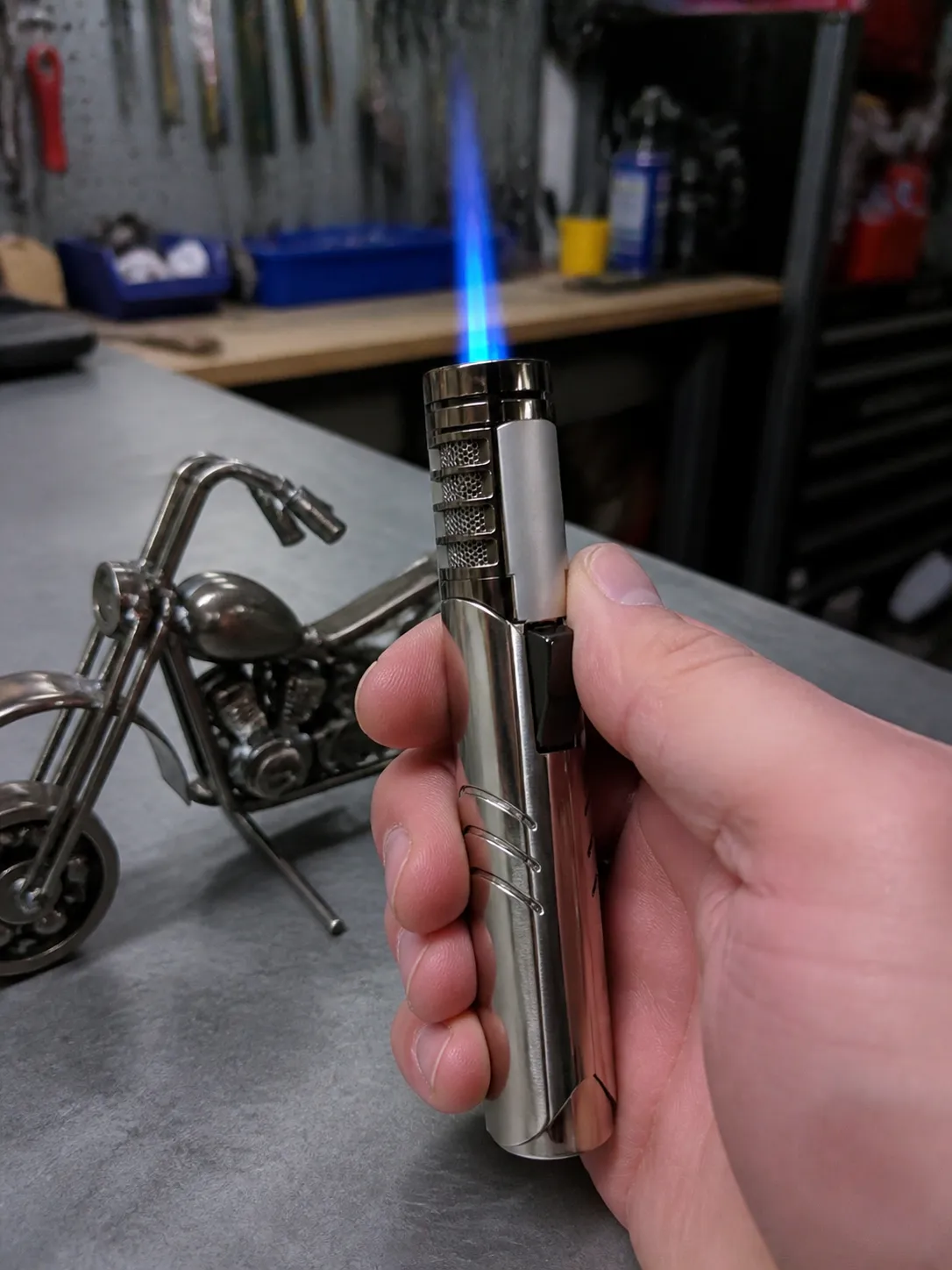 Torch used at a home workbench