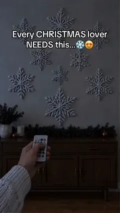 LED snowflake wall lights Christmas decoration