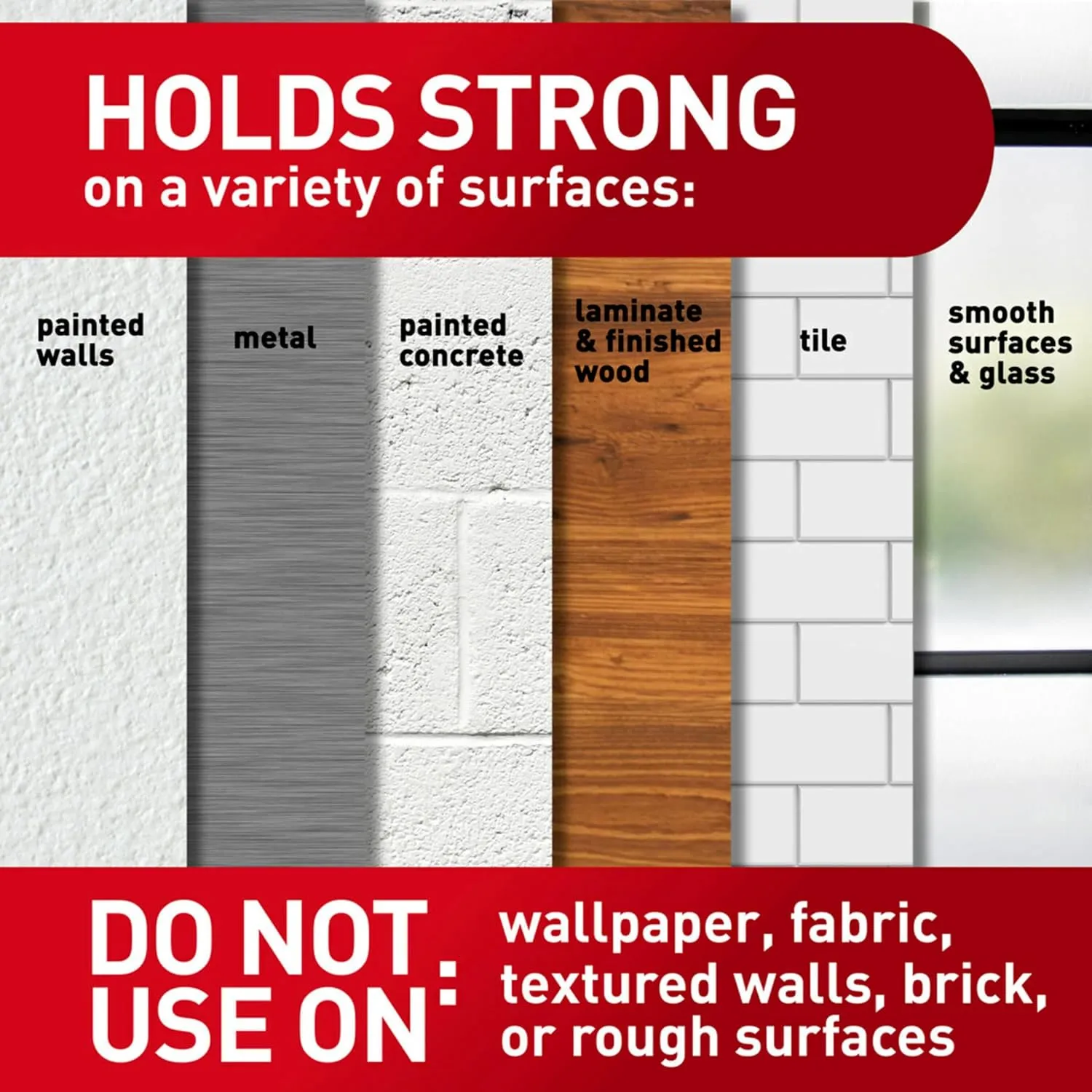 Guide to suitable smooth mounting surfaces and surfaces to avoid