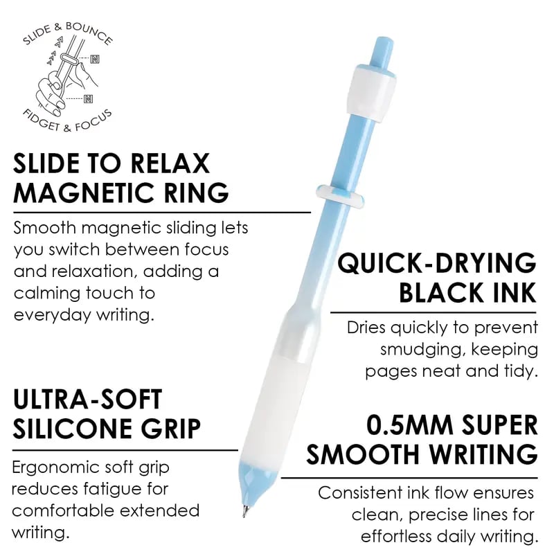 Slide and bounce magnetic ring