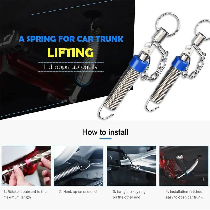 Installation of automatic trunk spring lifting device
