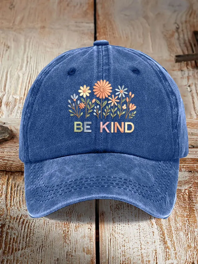 Unisex BE KIND Print Baseball Cap