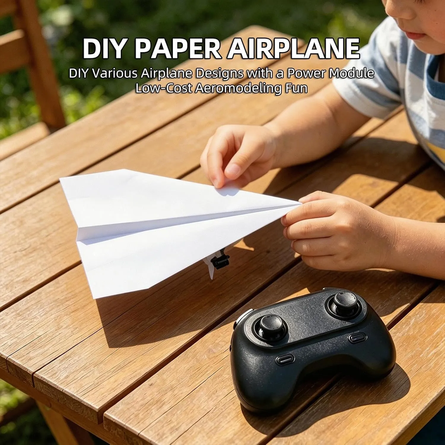 Building a DIY paper airplane with the power module