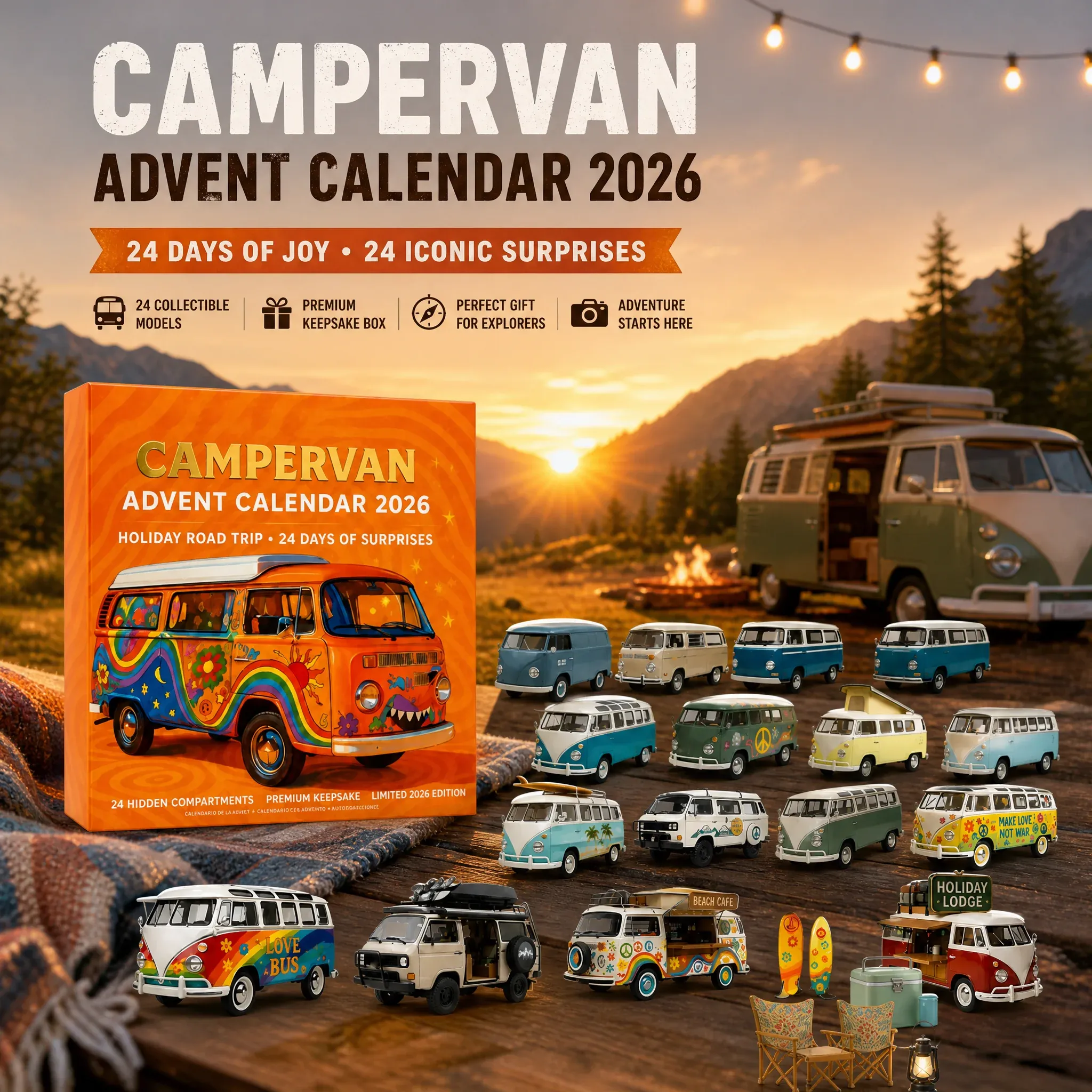 2026 Campervan Advent Calendar – 24 Vintage Van Surprises