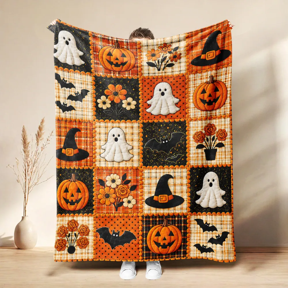 Classic Halloween Patchwork blanket design