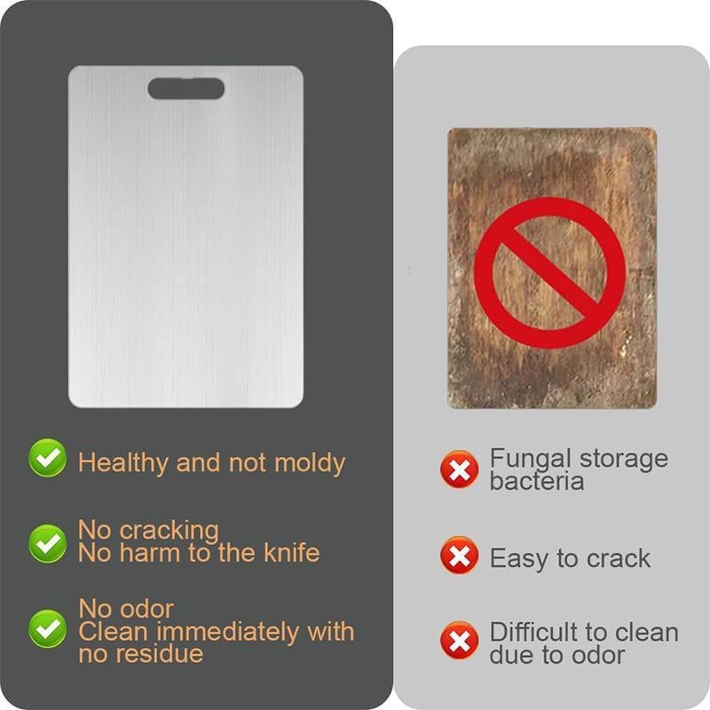 🔥Last Day Promotion 49% OFF-Stainless Steel Double Sided Chopping Board