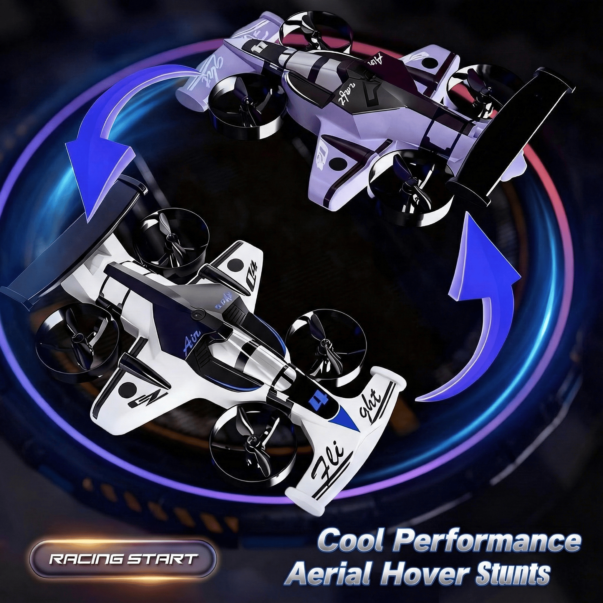 Aerial Hover Stunts and Rolling