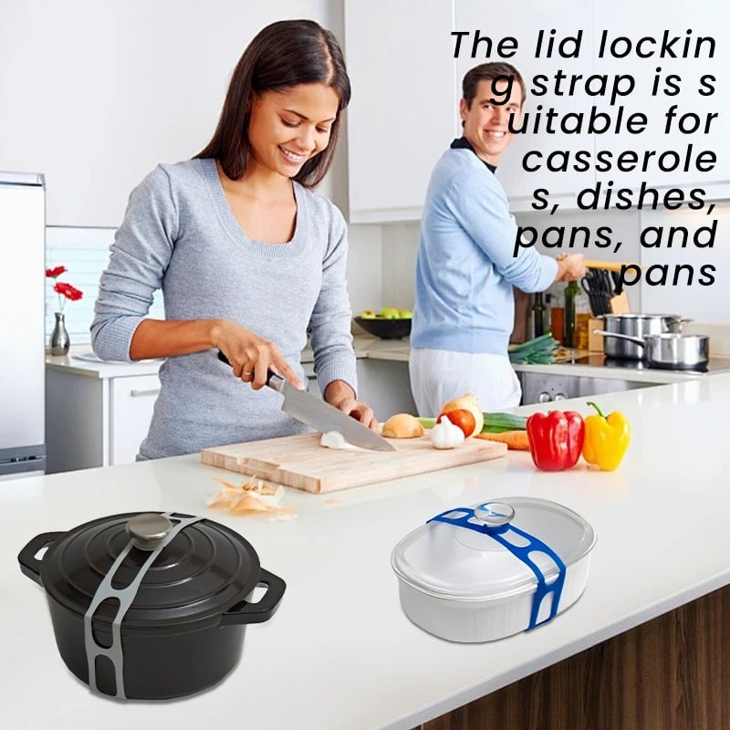 lid securing strap for crockpots. casserole dishes. pots. pans and more🍳