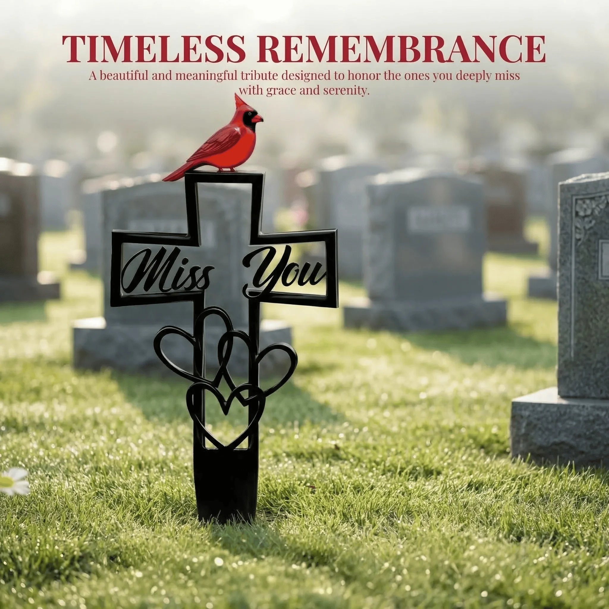 🐦LAST DAY 57% OFF -💖Metal Cemetery Memorial Plaque for Remembrance✝️