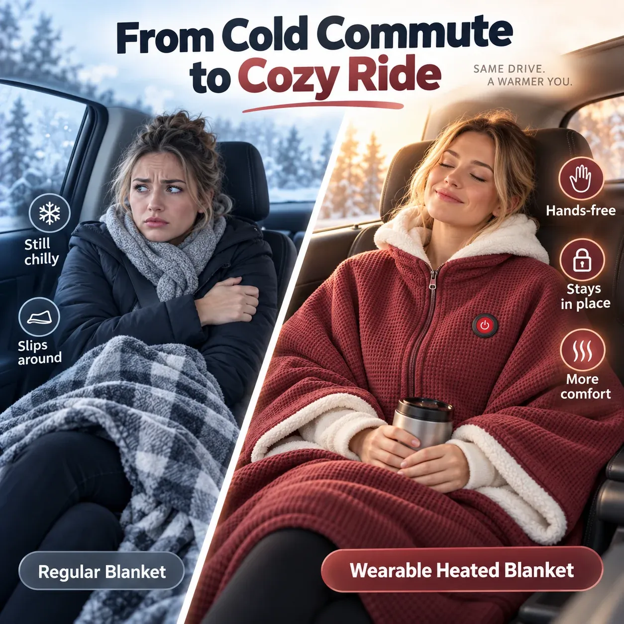 wearable heated blanket easy use