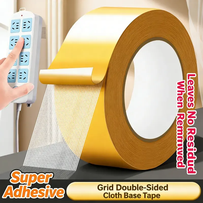 Heavy duty double sided grid tape
