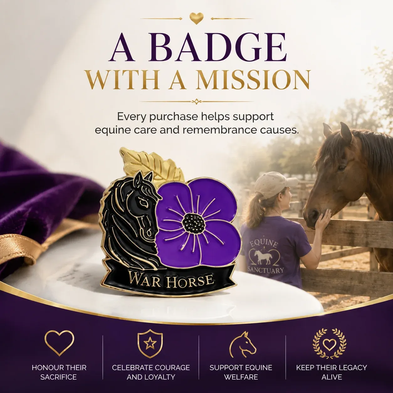 Detailed customer view of the remembrance brooch