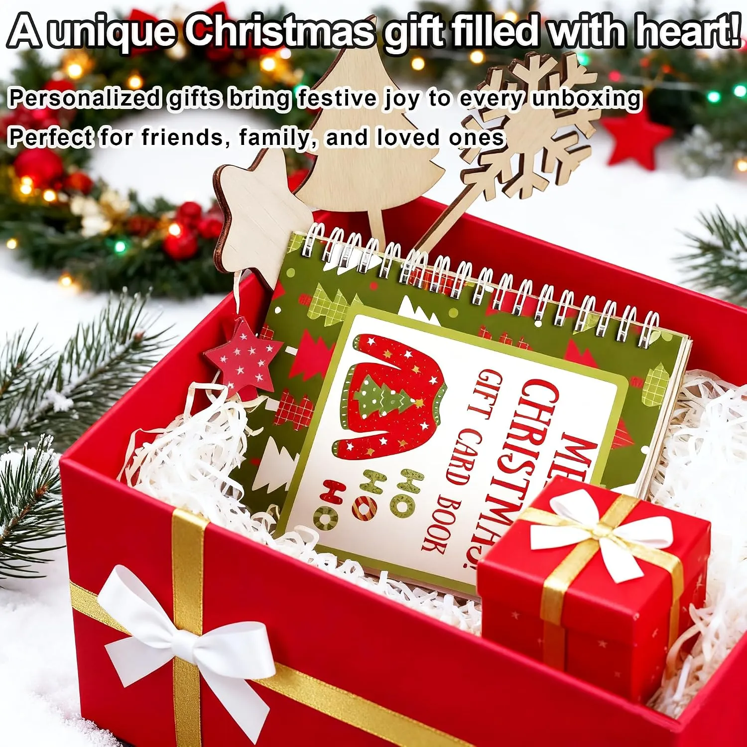 Christmas gift card book arranged as a heartfelt holiday gift