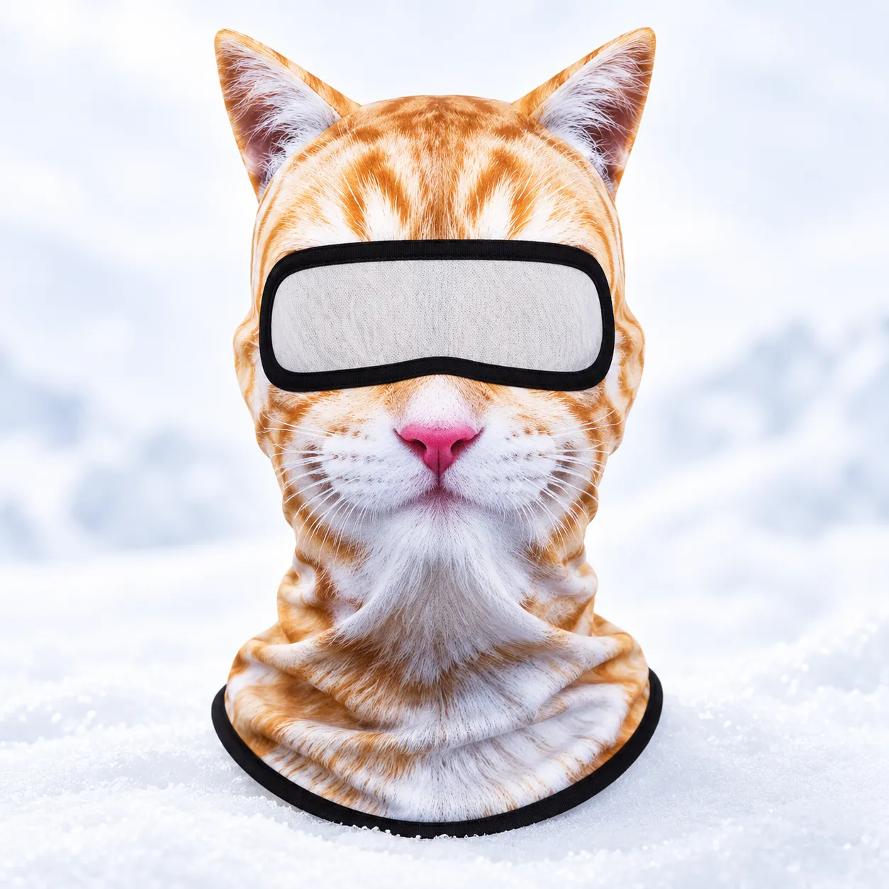 Orange Tabby cat balaclava