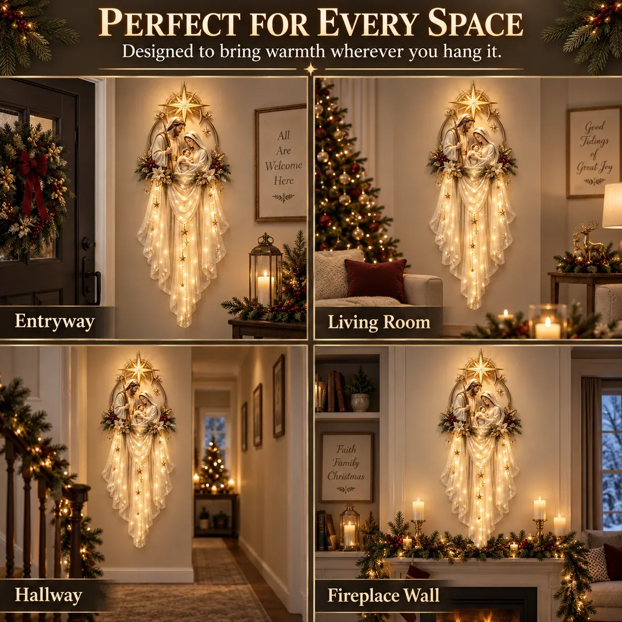 Holy Family Star Veil Cascade multiple display locations