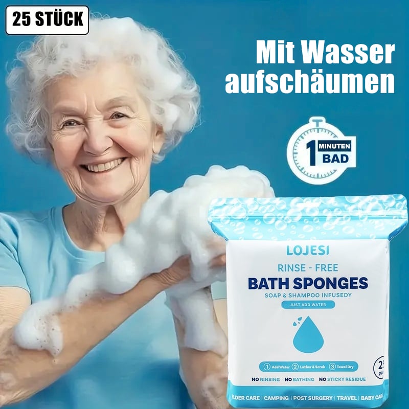 🔥Letzter Tag 49 % RABATT🎁Frische jederzeit und überall! 25 große, spülfreie Badetücher für Erwachsene