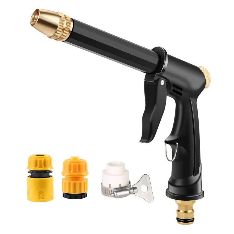 Portable water sprayer and three included hose adapters