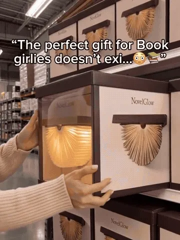 Book light gift reveal and warm ambient display