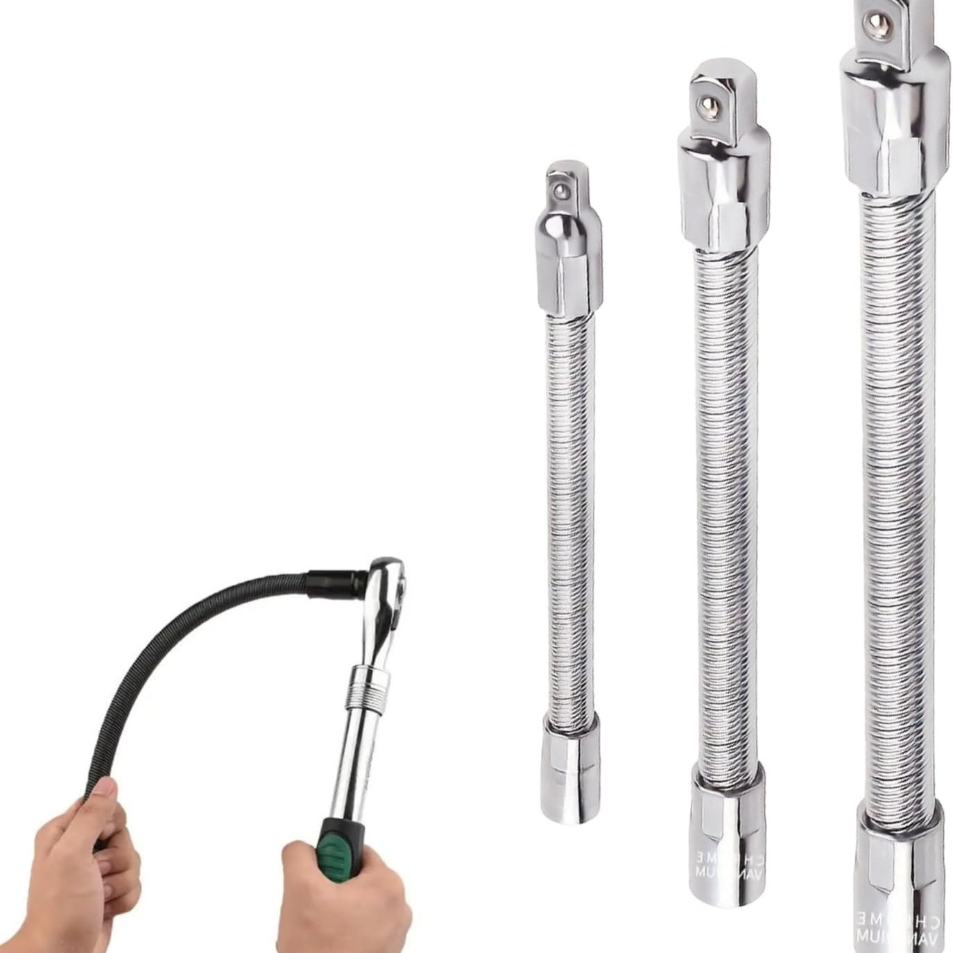 Flexible socket extension drive-size options