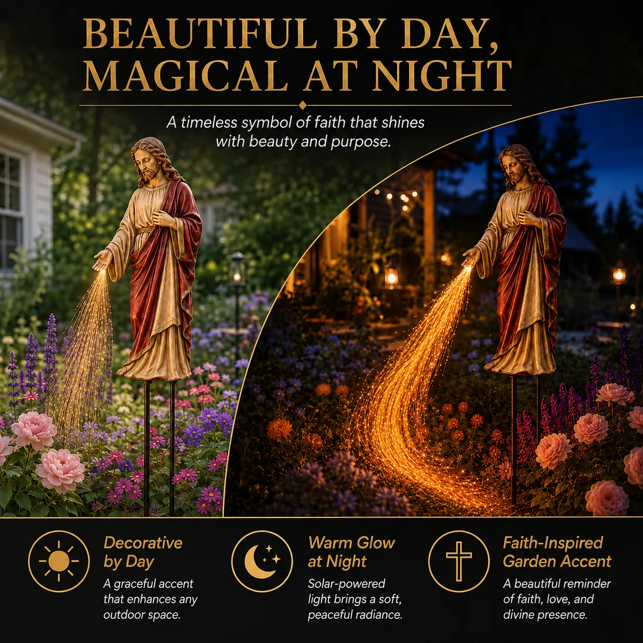 Solar Garden Light Day and Night