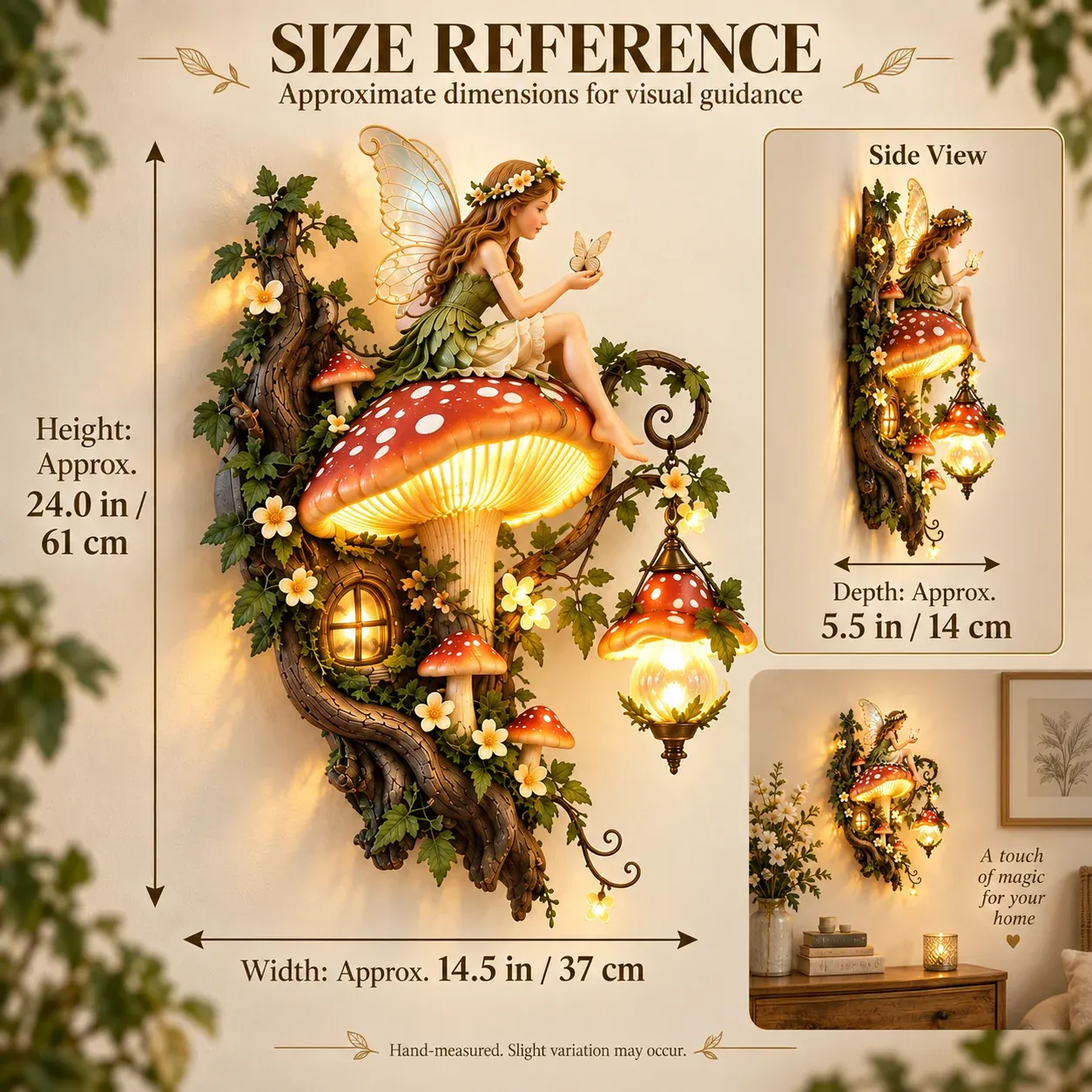 ⏰Limited Stock 50% OFF - 🧚✨ Enchanted Mushroom Fairy Wall Light 🍄🌿
