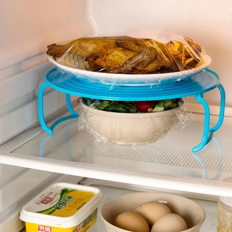 Microwave rack tray for layered food heating