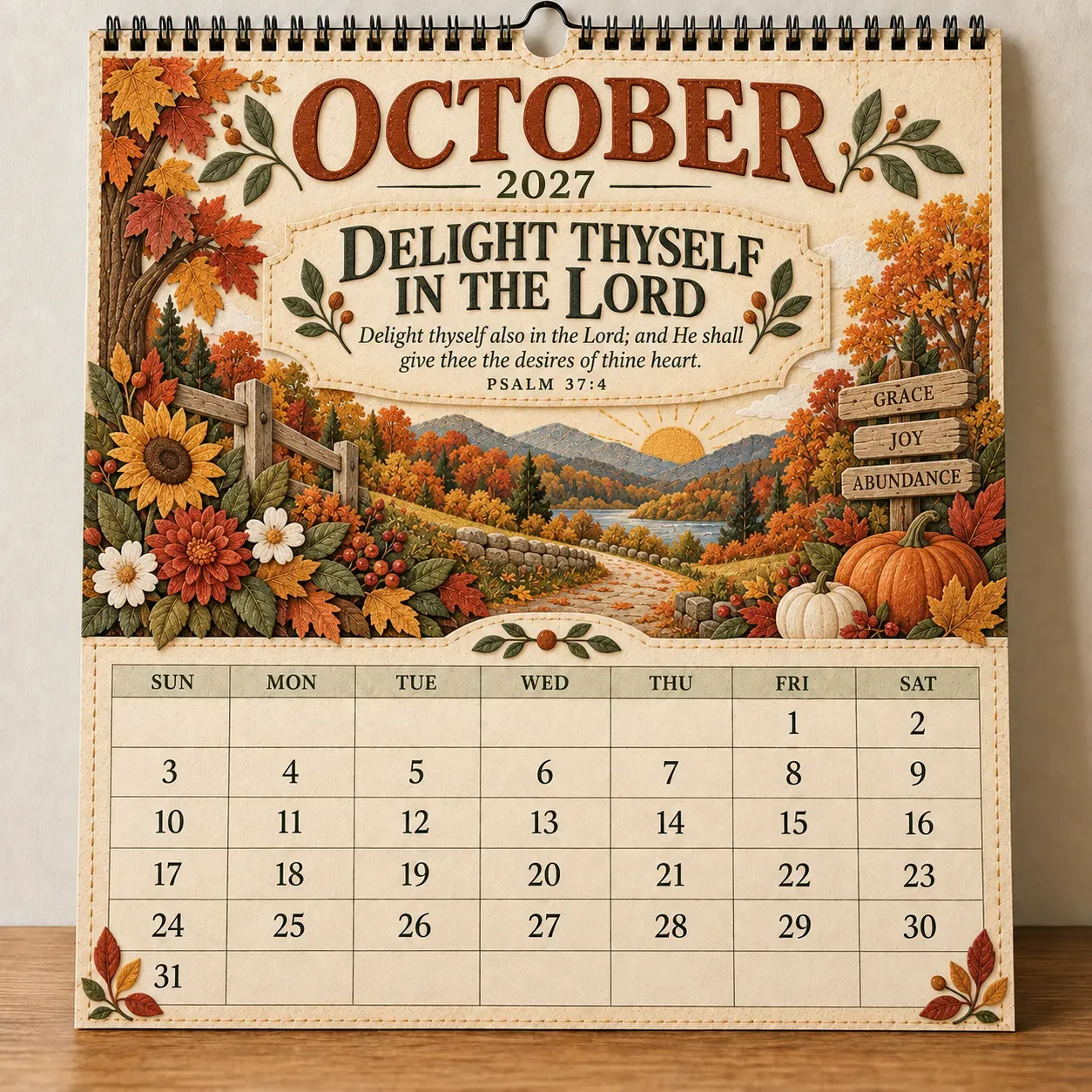 October 2027 Delight Thyself In The Lord Psalm 37:4