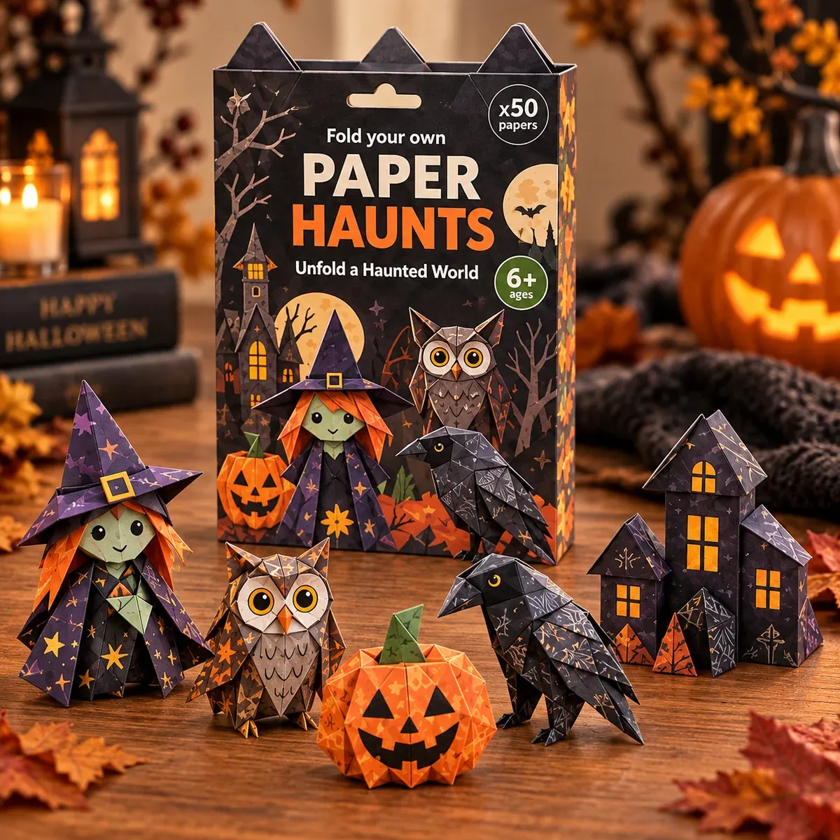 Haunted Night Paper Haunts Halloween craft set