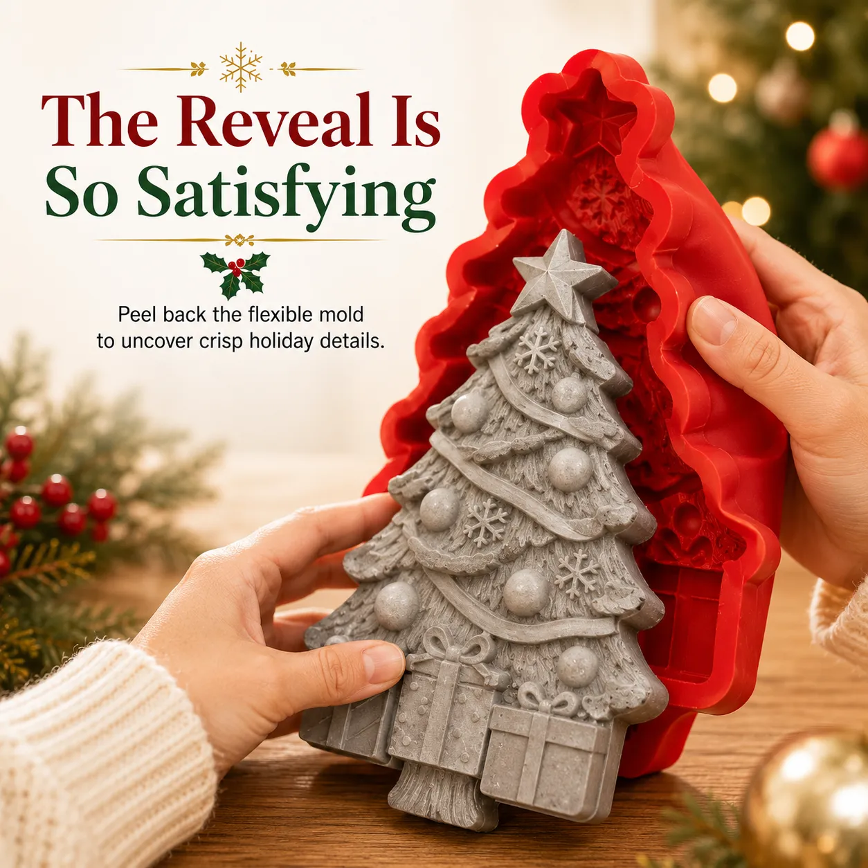 Christmas tree demolding reveal