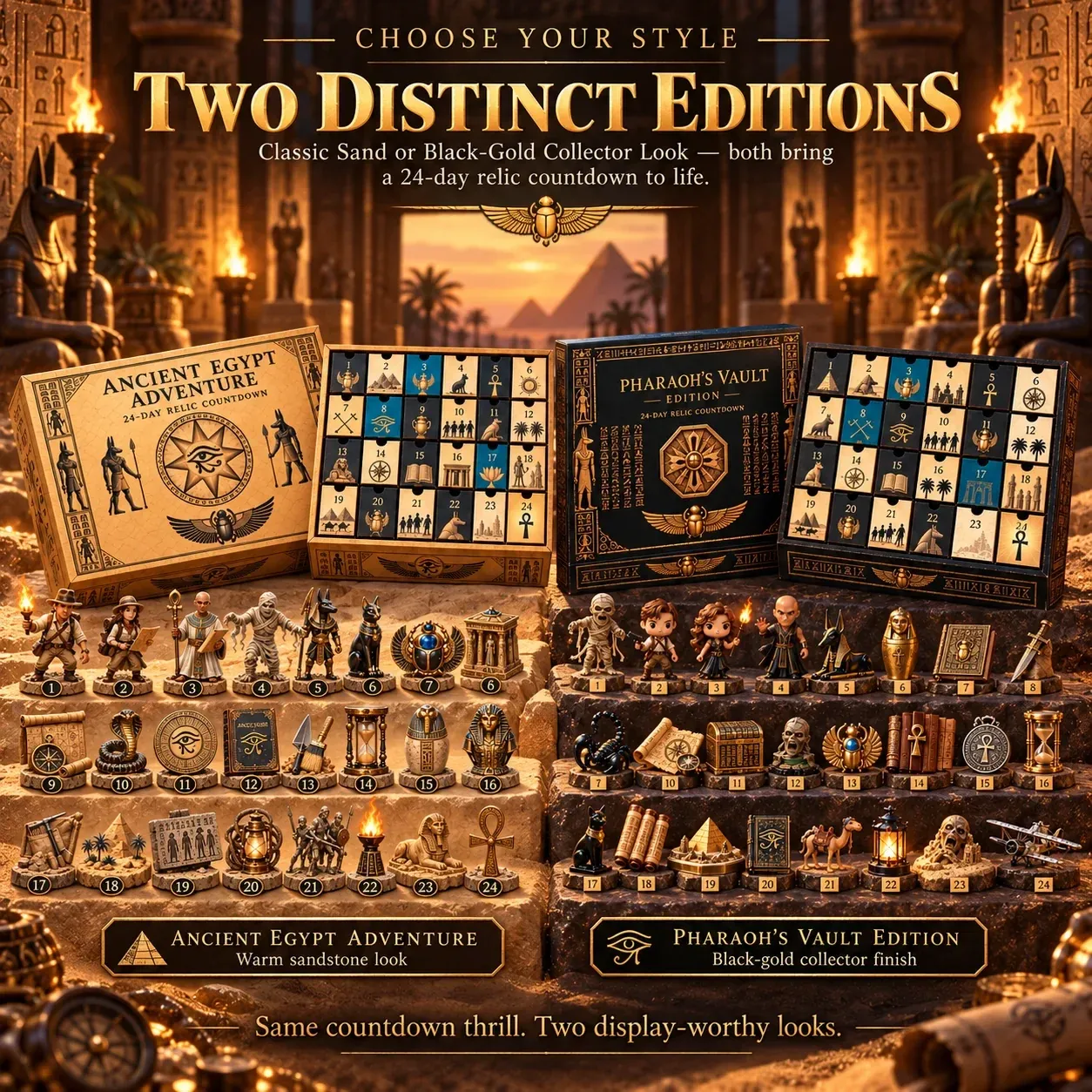 Ancient Egypt Adventure and Pharaoh's Vault Edition countdown collections