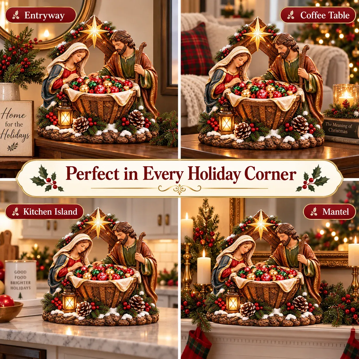 Nativity Blessing Bowl multiple holiday locations