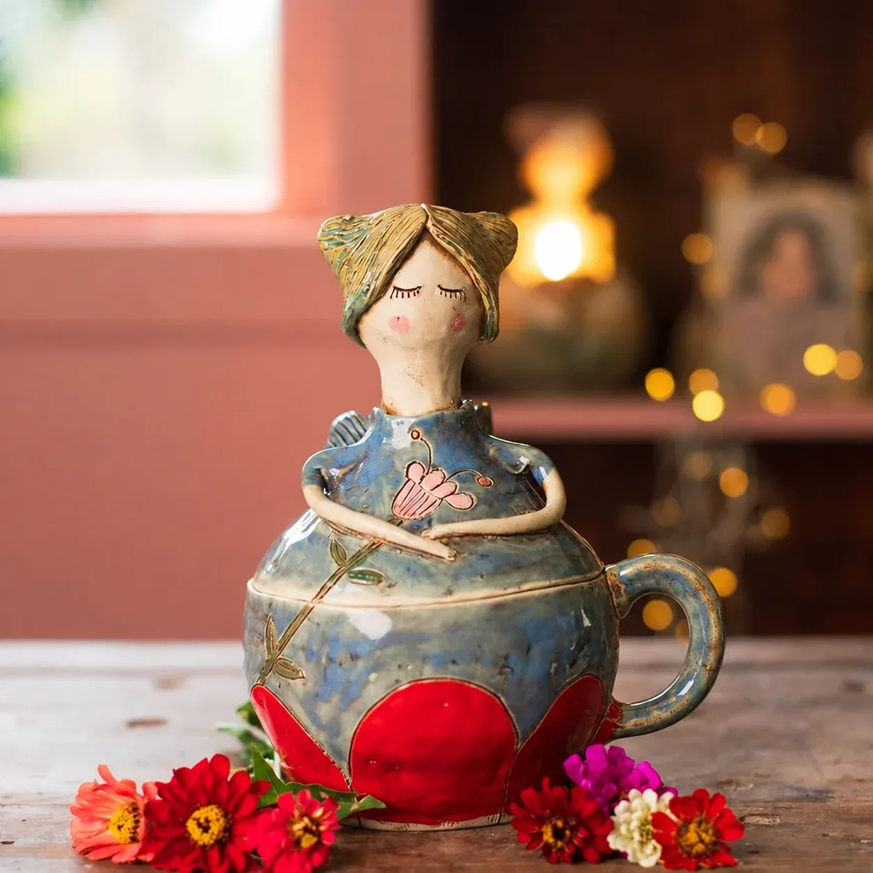 Dewdrop fairy storage jar and mug