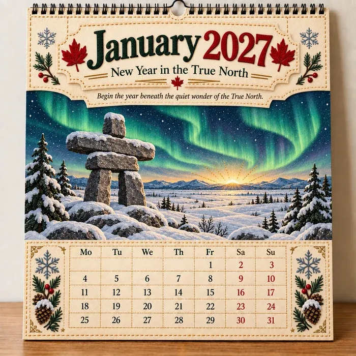 Canadian winter calendar
