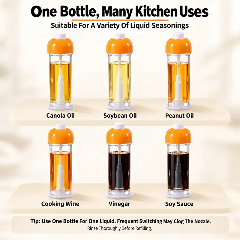 Oil sprayer suitable for different cooking liquids
