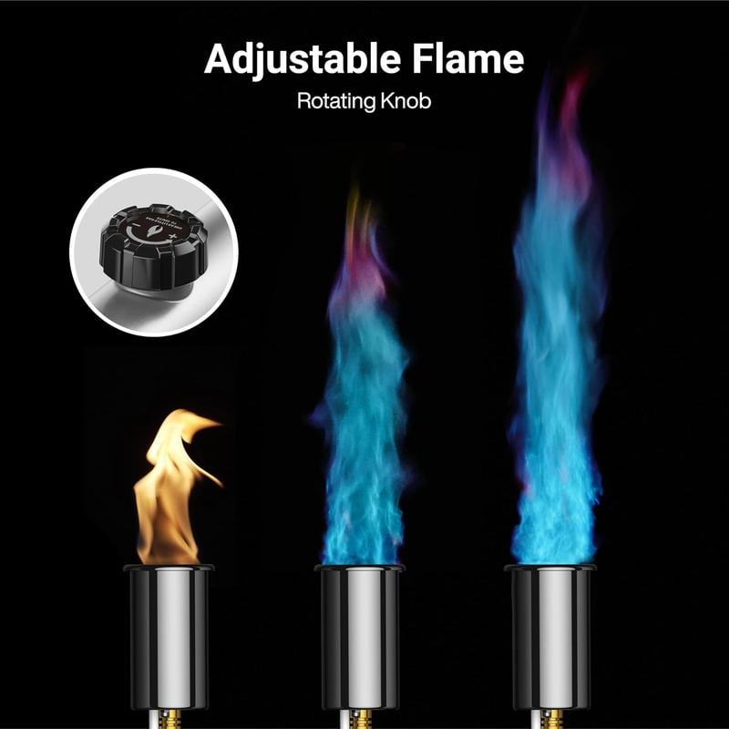Adjustable flame from small to large