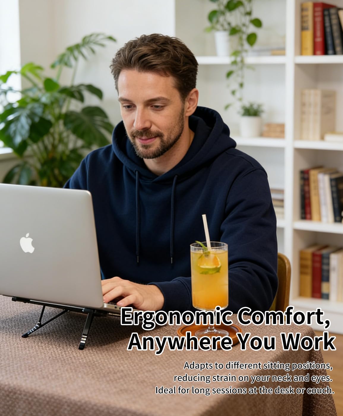 User working with stand