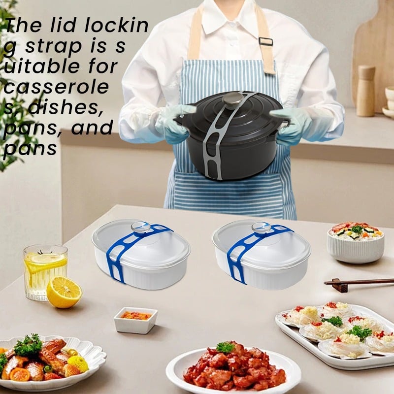 lid securing strap for crockpots. casserole dishes. pots. pans and more🍳
