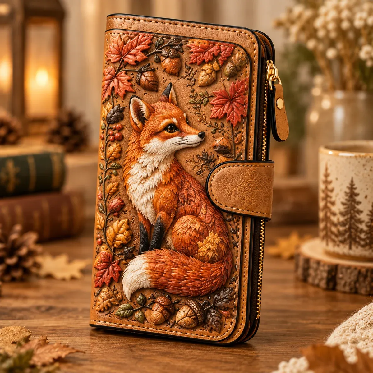 Woodland Fox art wallet gift