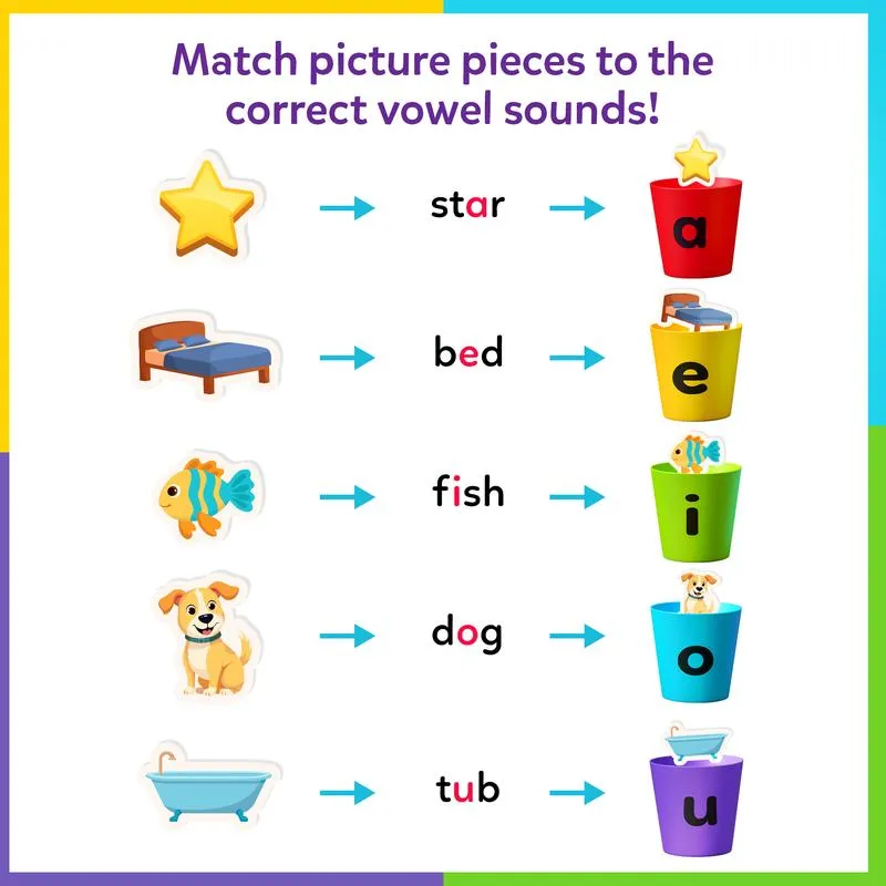 Hands-on vowel sorting activity
