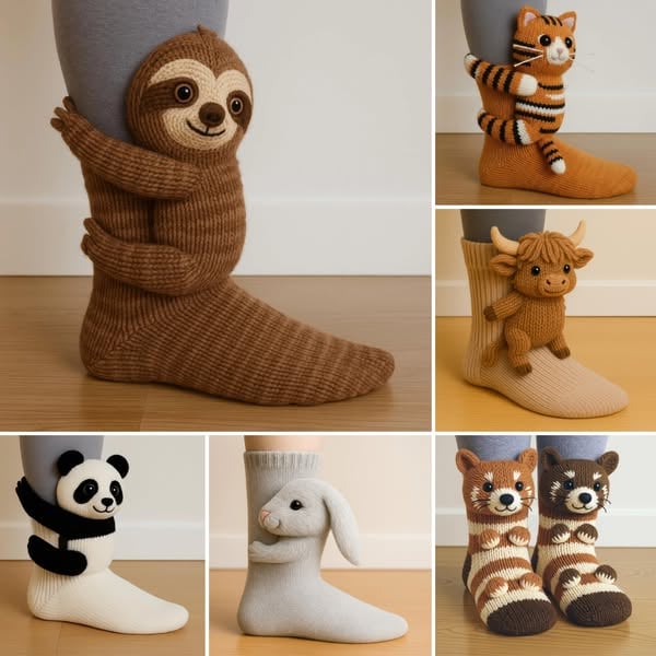 🎅Christmas Sale 49% Off 🎄3D Knit Animal Socks🧦🦥