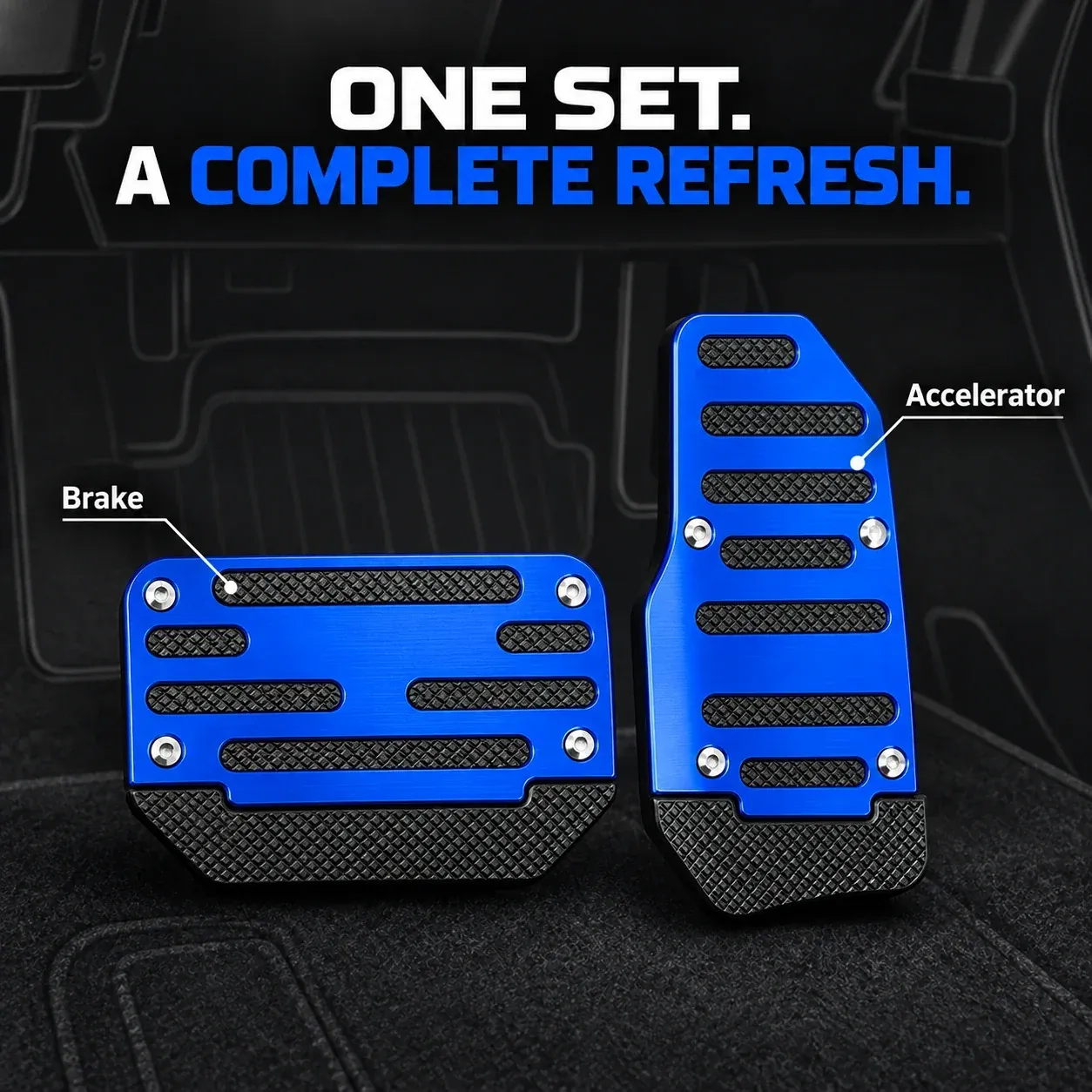 Matching brake and accelerator pedal covers for automatic cars