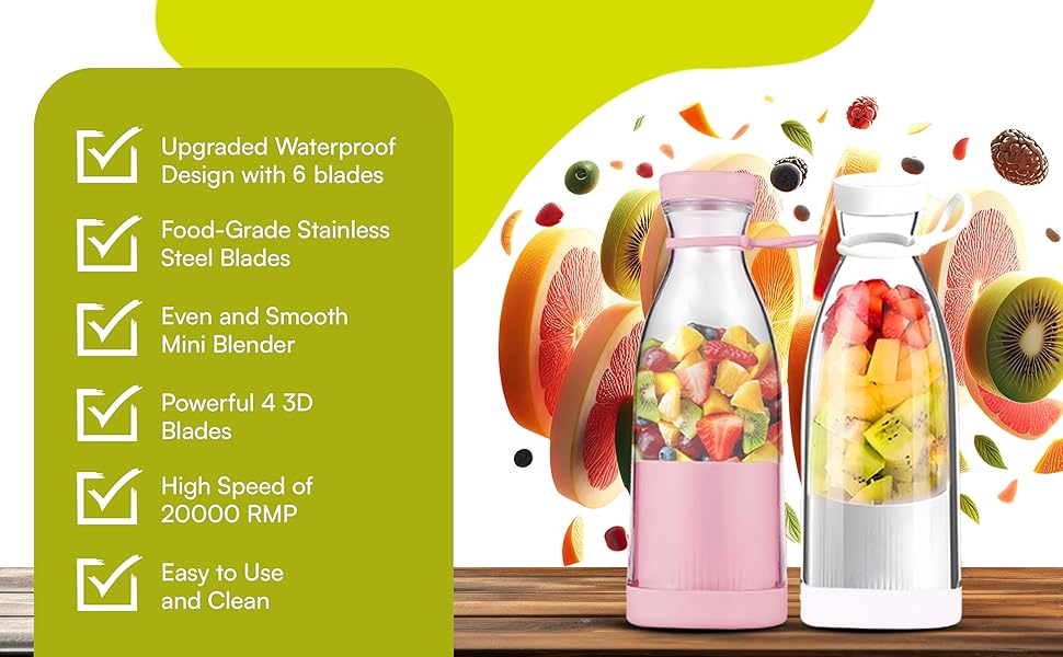 Portable fruit blender bottle Portable fruit blender bottle