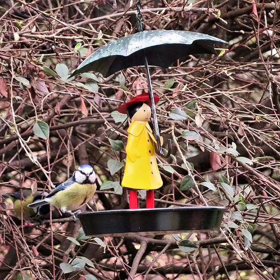 Outdoor Hanging Bird Feeders Girl With Umbrella Bird Feeder Creative Hanging Bird Feeder Tray for Garden Yard Decoration - AliExpress Outdoor Hanging Bird Feeders Girl With Umbrella Bird Feeder Creative Hanging Bird Feeder Tray for Garden Yard Decoration - AliExpress