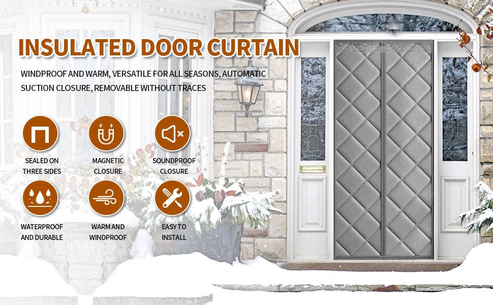 thermische türvorhänge für winter