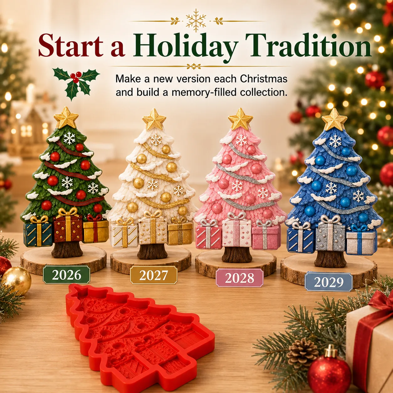 Annual Christmas tree craft collection