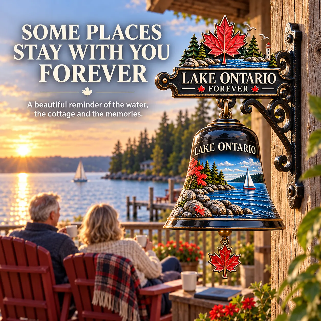 Lake Ontario cottage memory scene with the hanging bell