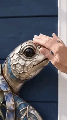 Sea Turtle Wall Sculpture — animated view showing depth and shadow